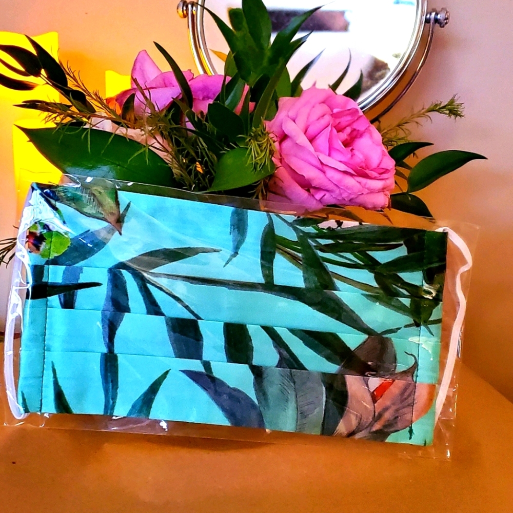 Johnny Was Tropical Theme Silk Mask